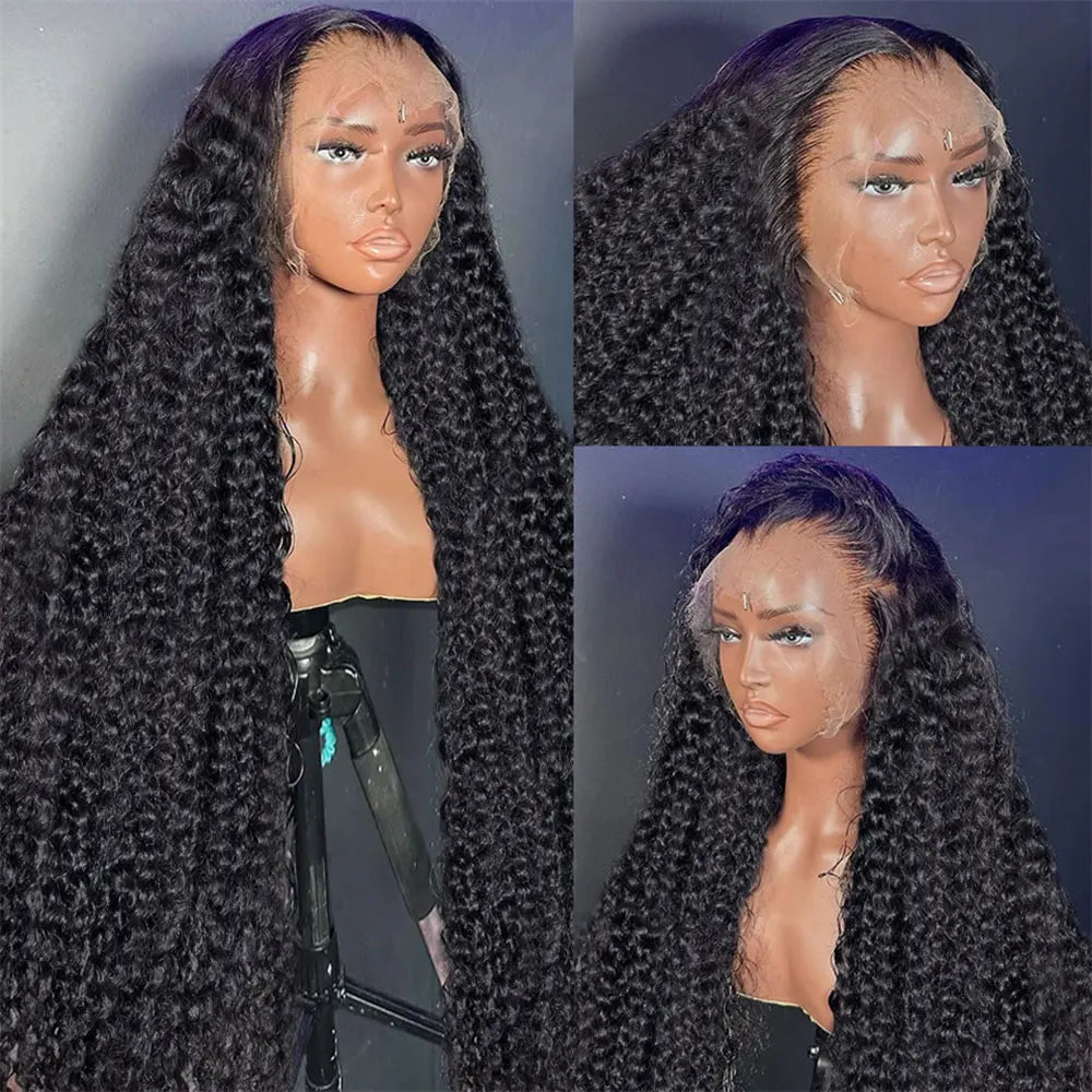 Loose Deep Water Wave Lace Frontal Brazilian Curly Lace Front Wig