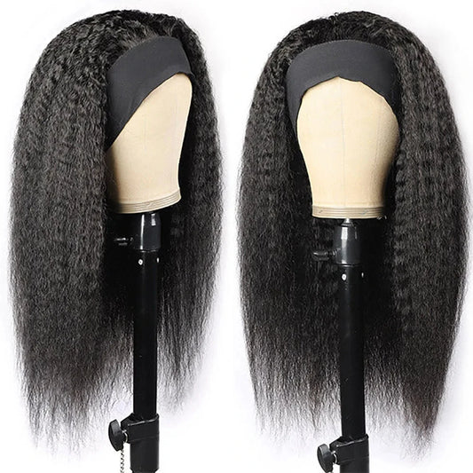 Yaki Straight Brazilian Human Hair Headband Wig