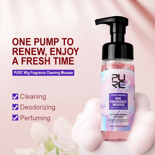 PURC Wig Fragrance Mousse & Hair Serum – Oil Control & Deep Cleansing