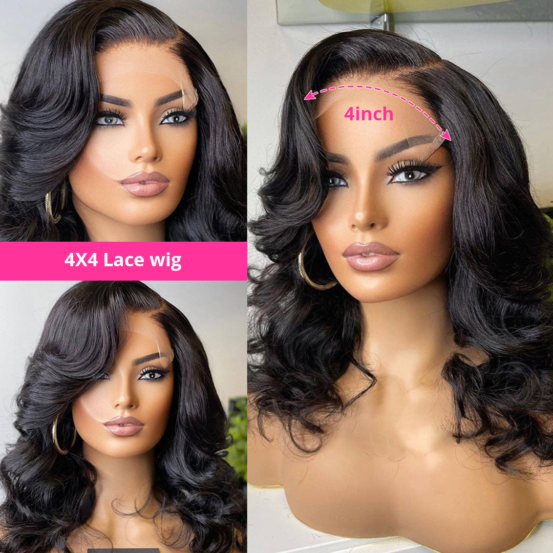 Body Wave Lace Front Brazilian Human Hair Bob Wig