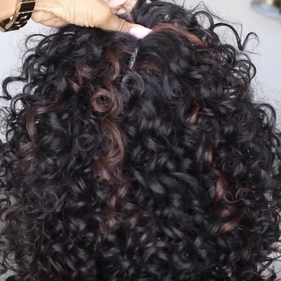 Glueless Bouncy Curl Human Hair Bob Wig Wear and Go