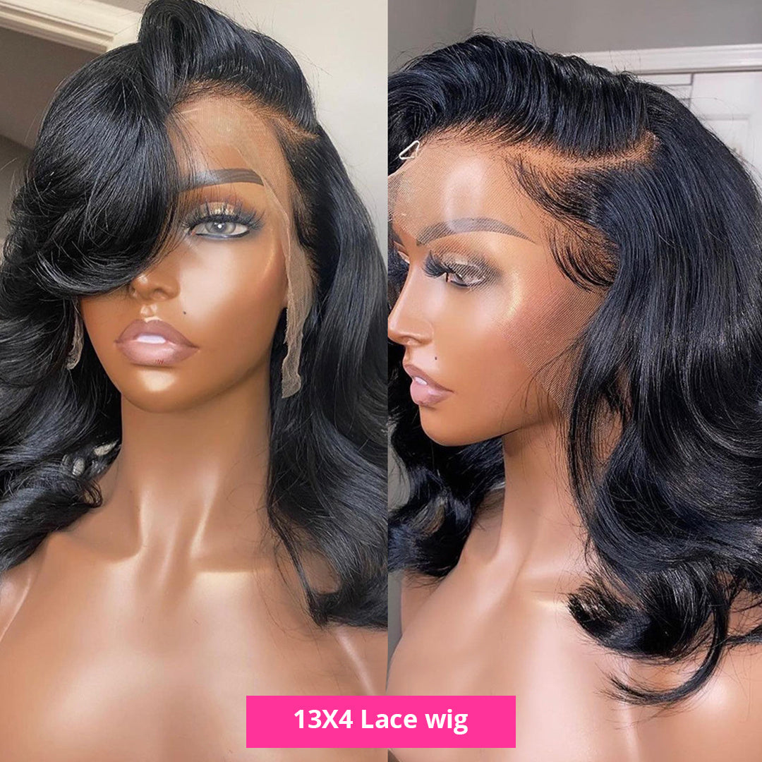 Body Wave Lace Front Brazilian Human Hair Bob Wig