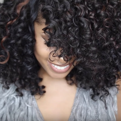 Glueless Bouncy Curl Human Hair Bob Wig Wear and Go