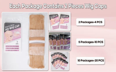HD Wig Cap Pack – Thin, Invisible, Breathable Lace Front Caps
