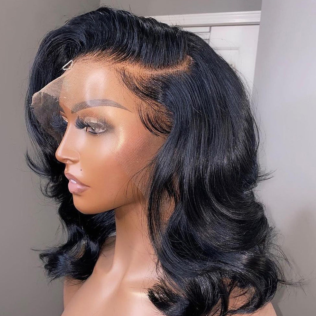 Body Wave Lace Front Brazilian Human Hair Bob Wig