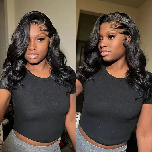 Short Bob HD Lace Frontal Wig – Body Wave, Human Hair