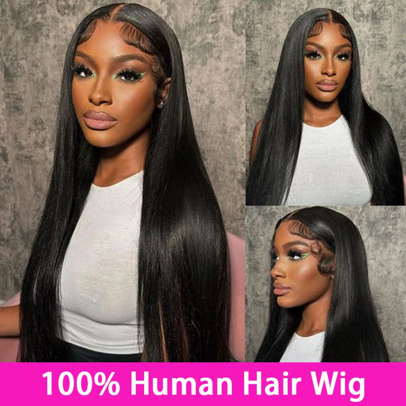 Bone Straight Lace Front Wig – 200% Malaysian Human Hair, 13x6/13x4