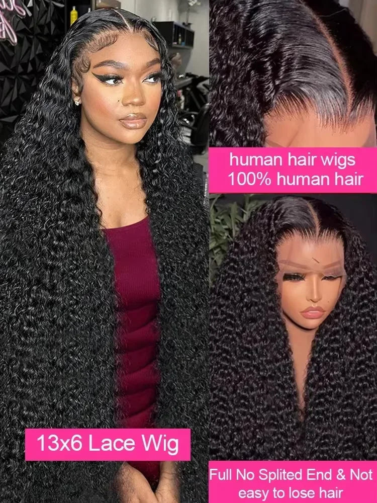 HD Lace Deep Wave Human Hair Wig - Brazilian Virgin Human Hair