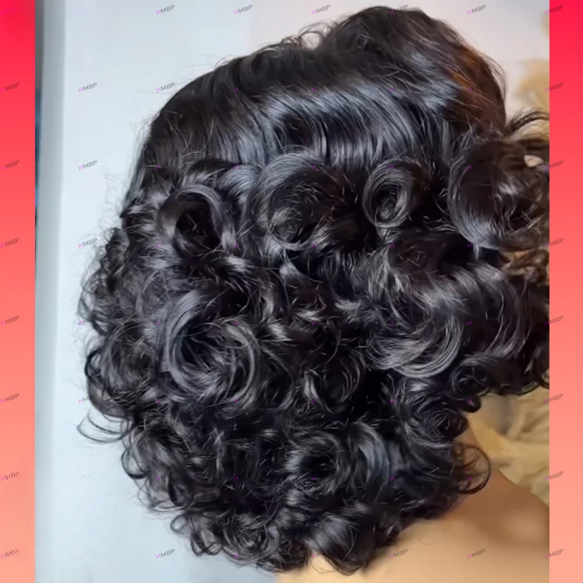 Super Double Drawn Bouncy Curly Bob Wig