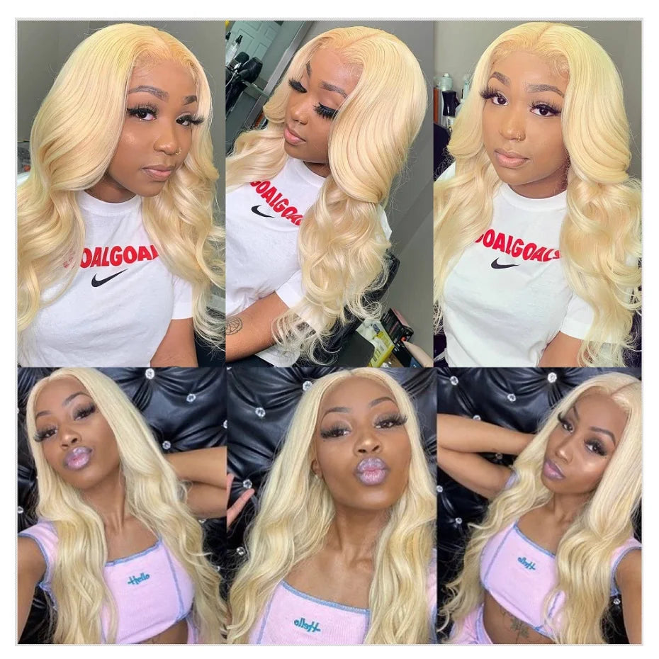 613 Blonde Brazilian Body Wave Human Hair Wig