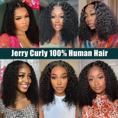 Pre Plucked 12A Kinky Curly Human Hair Wig With Baby Hair Lace Frontal  Bob Wig