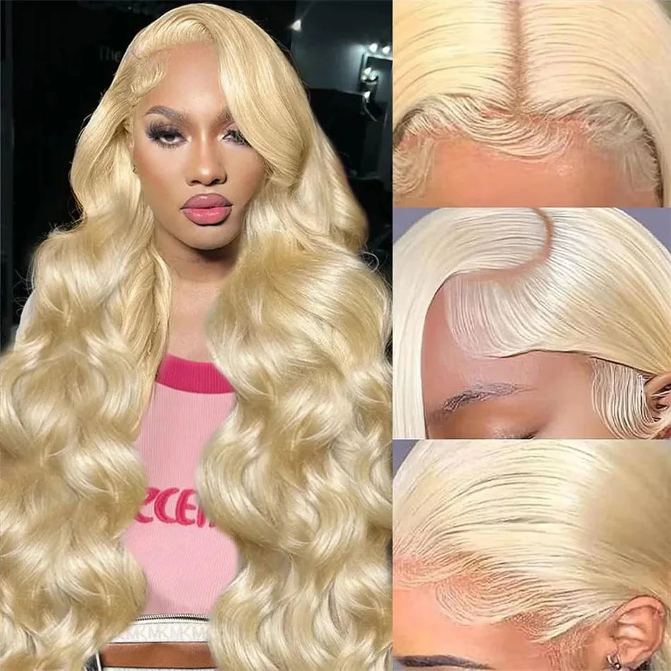 613 Honey Blonde Body Wave Wig HD Lace Front Human Hair Wig