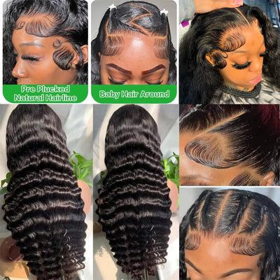 Human Hair Loose Wave Wig – 13x6 HD Lace Front, Water Wave, Curly