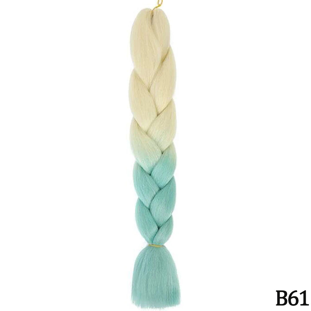 Synthetic Jumbo Braids Hair – 24 Inch Afro Ombre Kanekalon Extensions