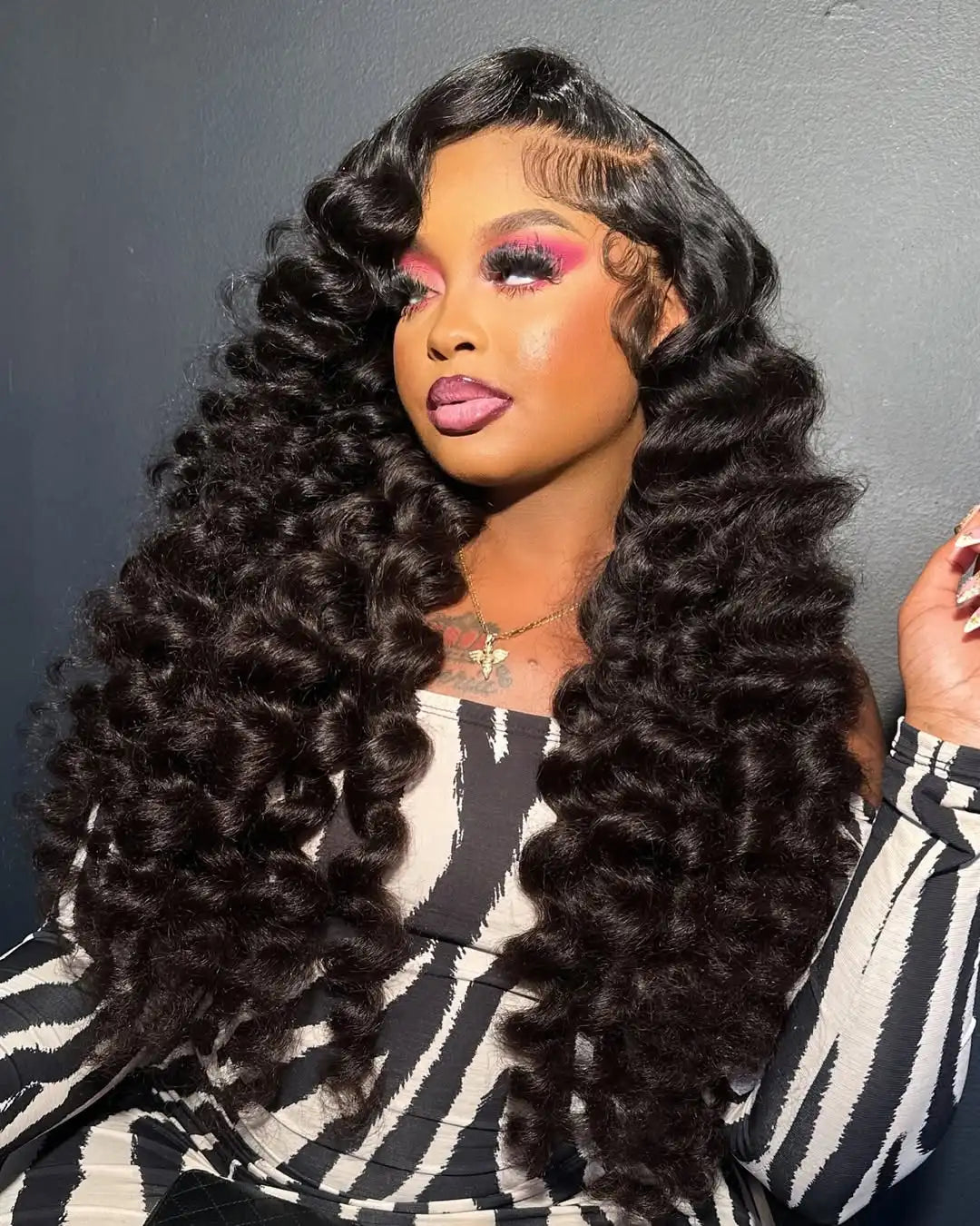 Human Hair Loose Wave Wig – 13x6 HD Lace Front, Water Wave, Curly