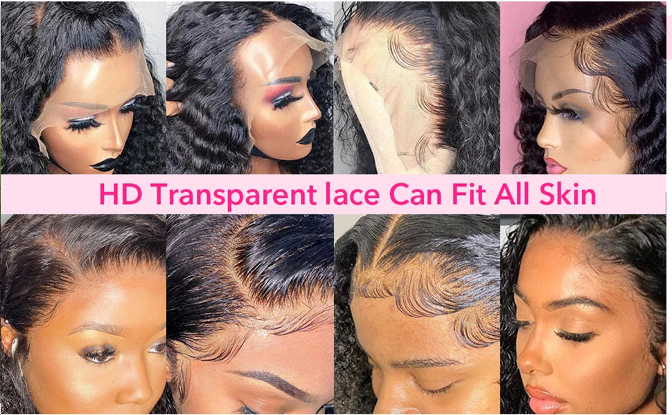 200% Density 13x6 Hd Transparent Loose Deep Wave Lace Frontal Wig Brazilian 40 46 Inch 13x4 360 Curly Lace Front Wigs For Women