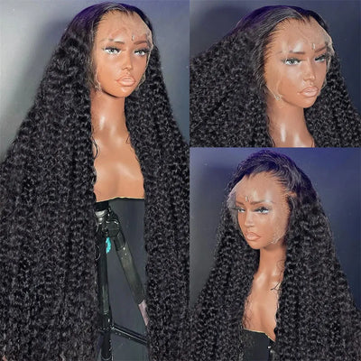 Loose Deep  Water Wave Lace Frontal Brazilian  Curly Lace Front Wig