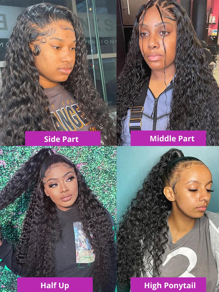 Water Wave HD Lace Frontal Wig – Curly Human Hair