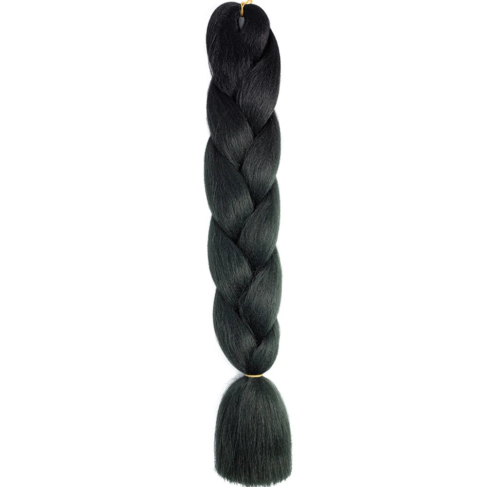 Synthetic Jumbo Braids Hair – 24 Inch Afro Ombre Kanekalon Extensions