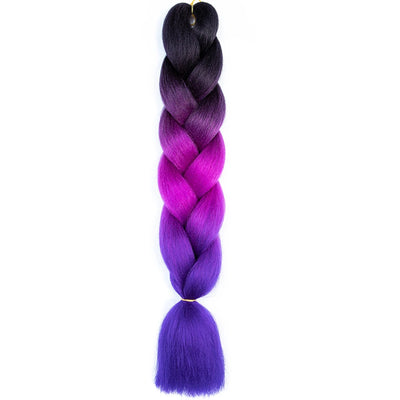 Synthetic Jumbo Braids Hair – 24 Inch Afro Ombre Kanekalon Extensions