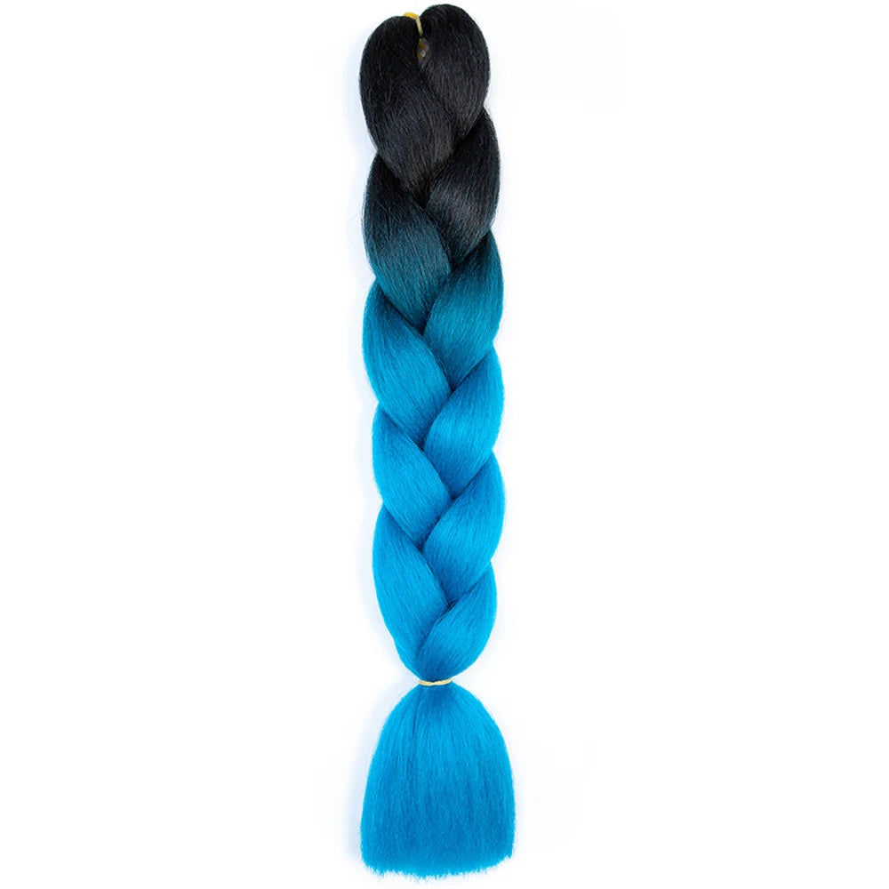 Synthetic Jumbo Braids Hair – 24 Inch Afro Ombre Kanekalon Extensions