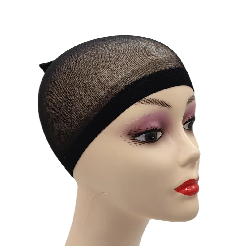 2pcs Stocking Wig Caps – Black & Brown Stretch Mesh Hair Nets