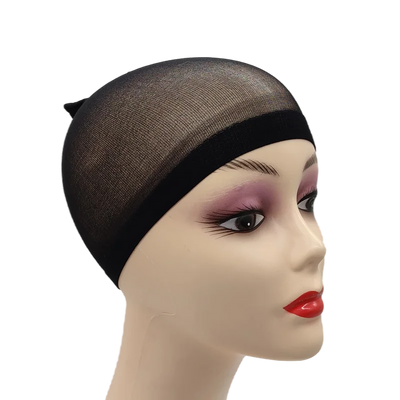 2pcs Stocking Wig Caps – Black & Brown Stretch Mesh Hair Nets