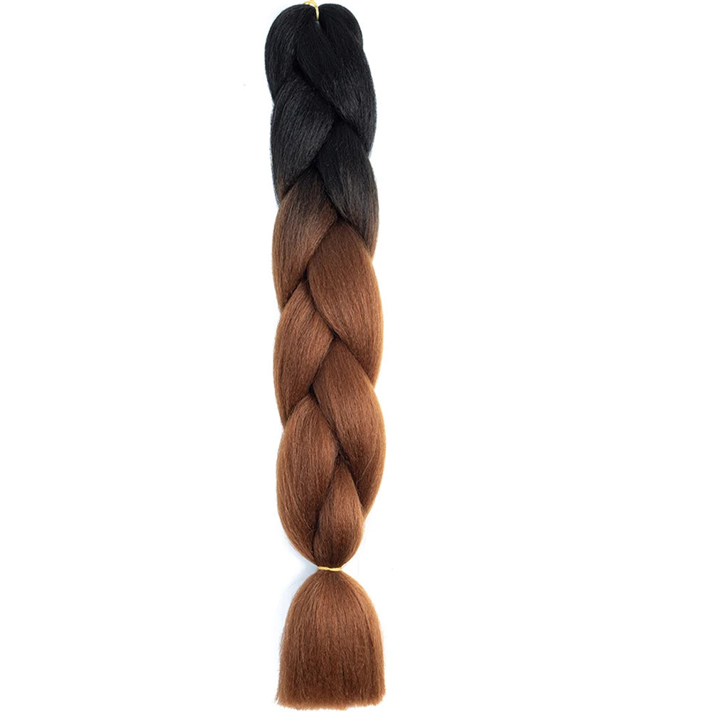 Synthetic Jumbo Braids Hair – 24 Inch Afro Ombre Kanekalon Extensions