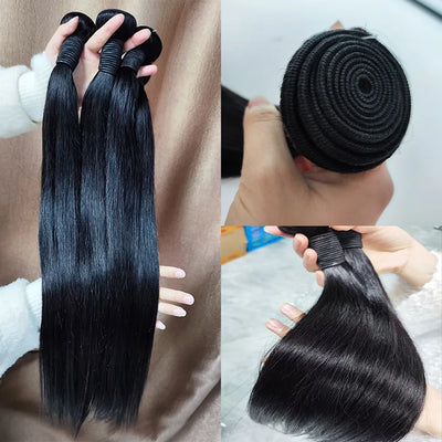 Brazilian Straight Hair Bundles – 10A Raw Human Hair