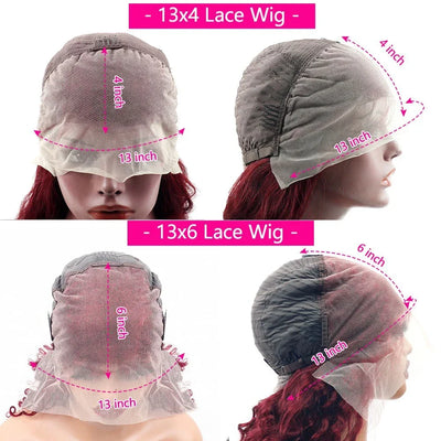 99J Burgundy HD Lace Frontal Human Hair Wig