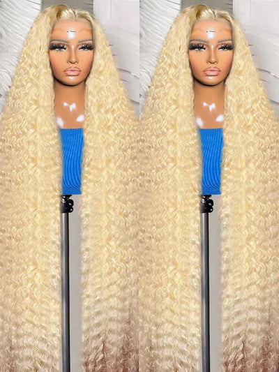 Loose Deep Wave Wig – 613 Honey Blonde, Transparent Lace Frontal Virgin Human Hair