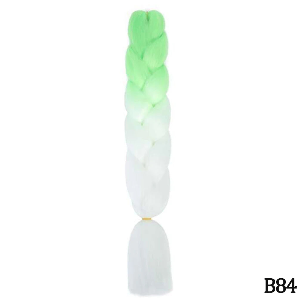 Synthetic Jumbo Braids Hair – 24 Inch Afro Ombre Kanekalon Extensions