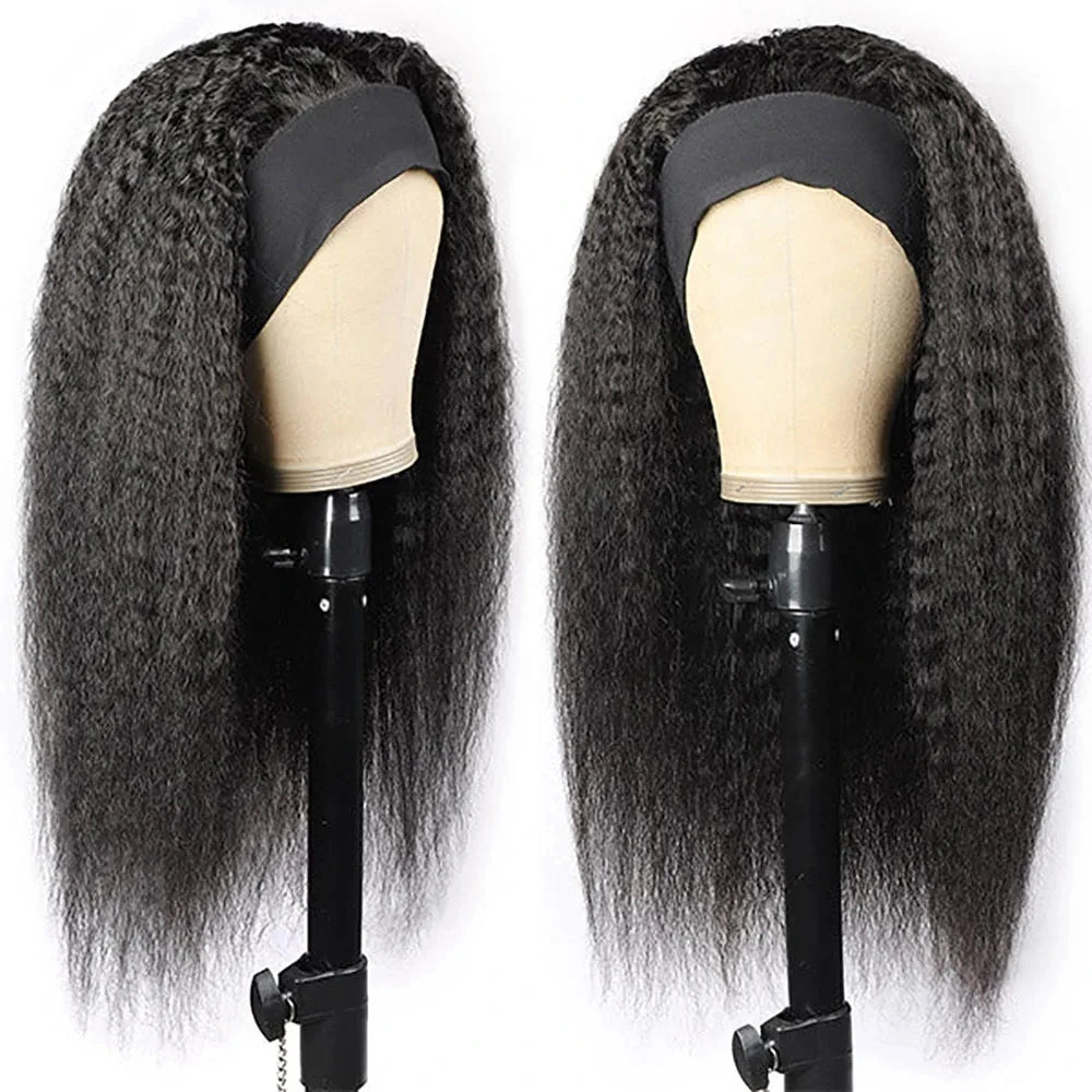 Yaki Straight Brazilian Human Hair Headband Wig