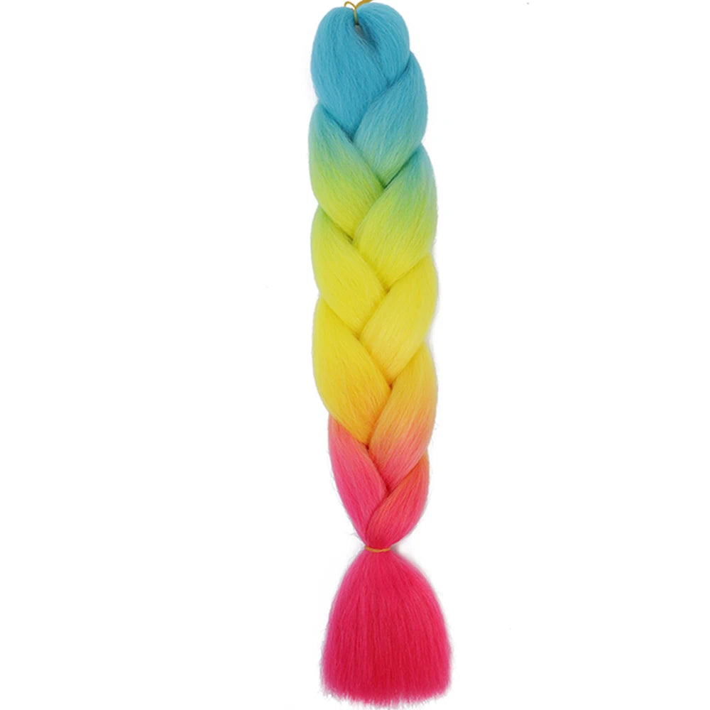 Synthetic Jumbo Braids Hair – 24 Inch Afro Ombre Kanekalon Extensions