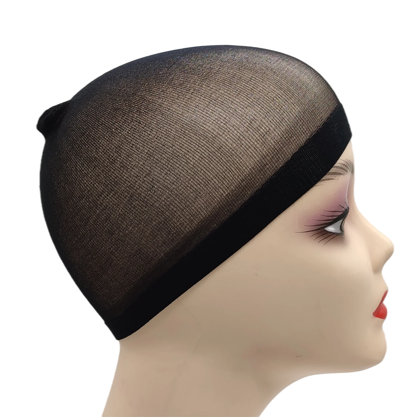 2pcs Stocking Wig Caps – Black & Brown Stretch Mesh Hair Nets