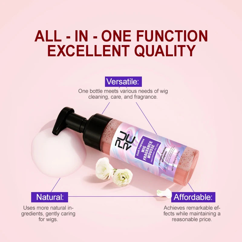 PURC Wig Fragrance Mousse & Hair Serum – Oil Control & Deep Cleansing