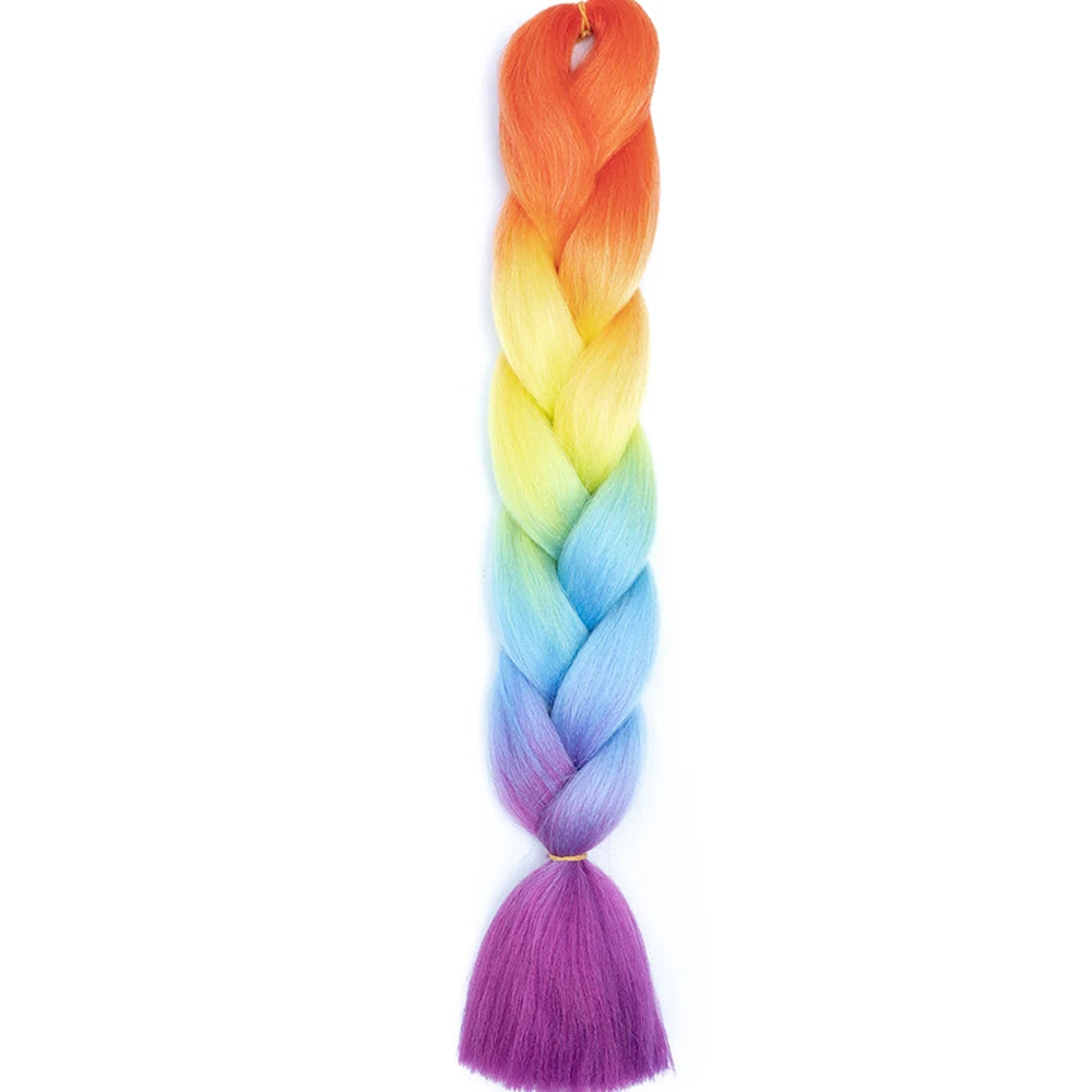 Synthetic Jumbo Braids Hair – 24 Inch Afro Ombre Kanekalon Extensions