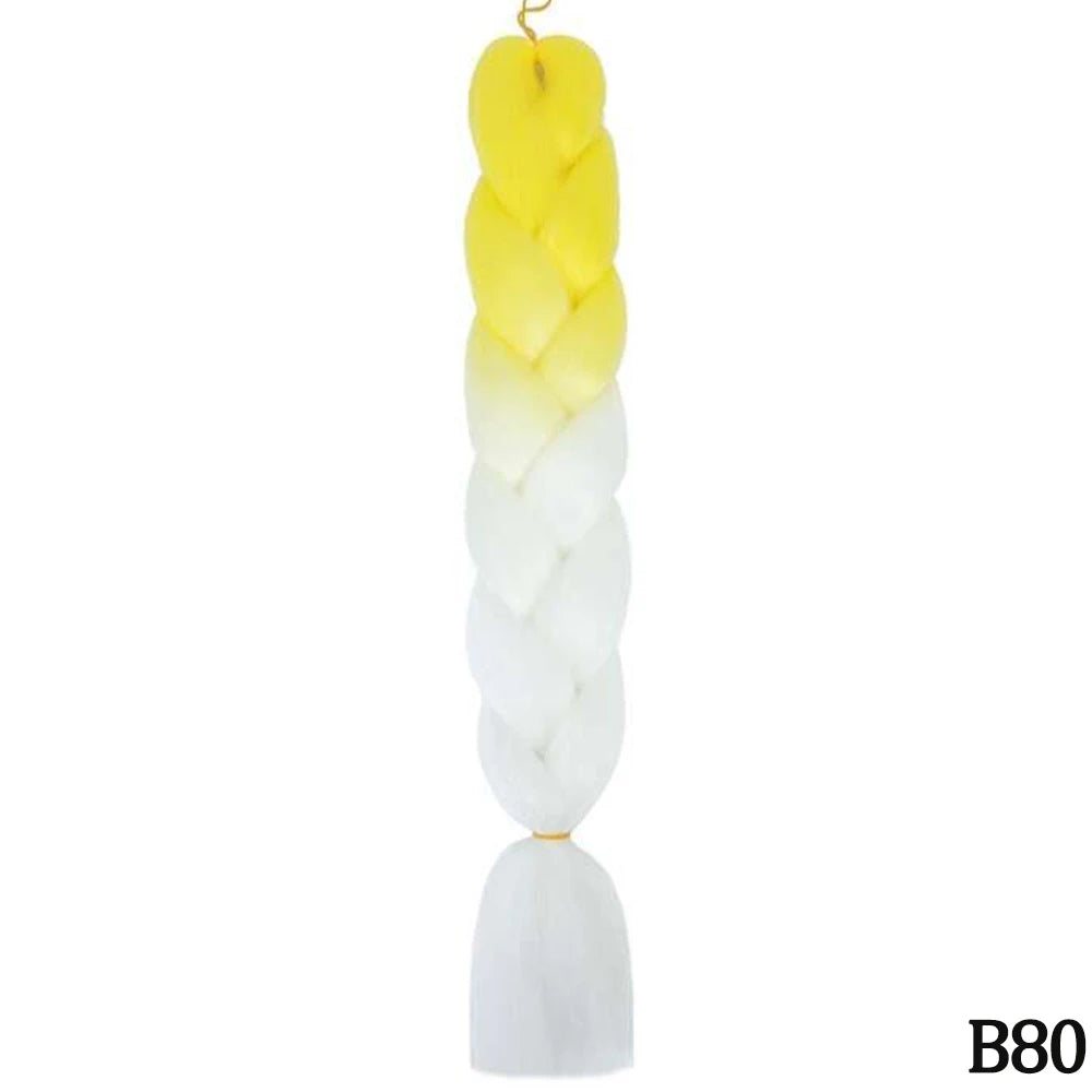 Synthetic Jumbo Braids Hair – 24 Inch Afro Ombre Kanekalon Extensions