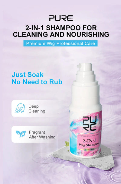 PURC 2-IN-1 Sulfate-Free Wig Shampoo – For Synthetic & Human Hair