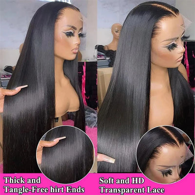 Bone Straight HD Lace Front Human Hair Wig1