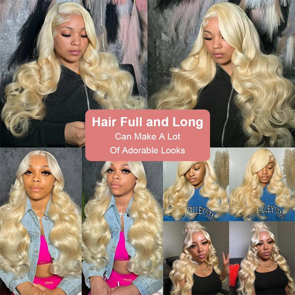 613 Honey Blonde Body Wave Wig HD Lace Front Human Hair Wig