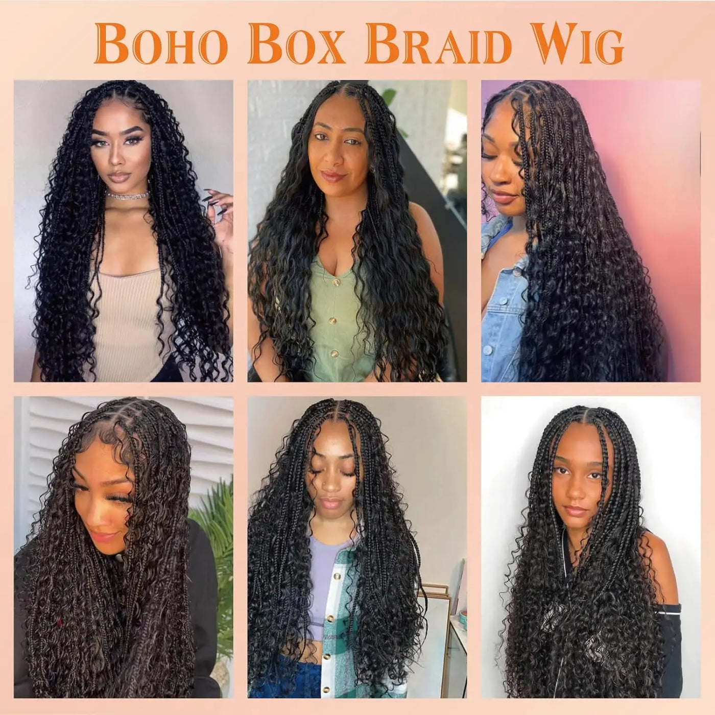 Synthetic Super Long Box Braided Wig – Double Lace Front with Baby Hair