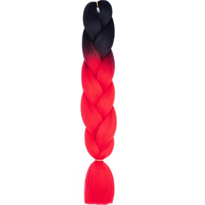 Synthetic Jumbo Braids Hair – 24 Inch Afro Ombre Kanekalon Extensions