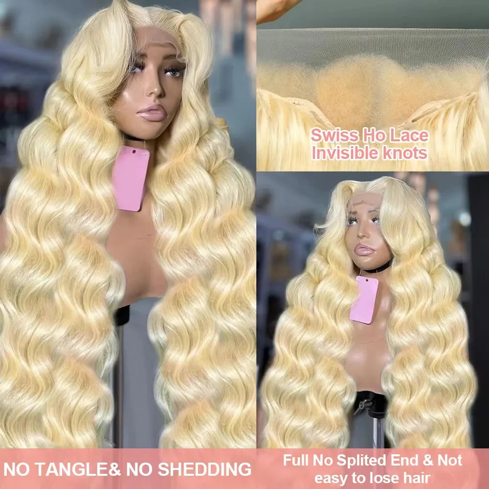 613 Honey Blonde Body Wave Wig HD Lace Front Human Hair Wig
