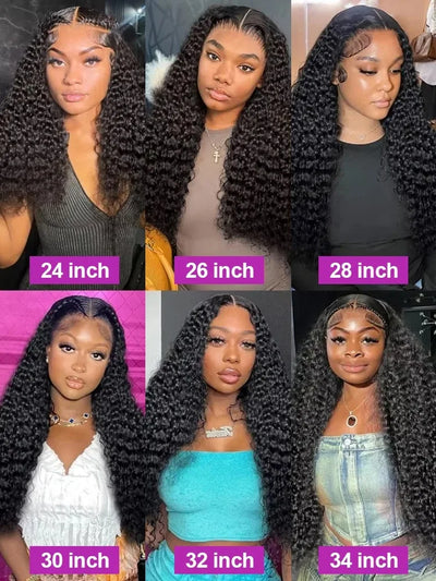 200% Density 13x6 Hd Transparent Loose Deep Wave Lace Frontal Wig Brazilian 40 46 Inch 13x4 360 Curly Lace Front Wigs For Women