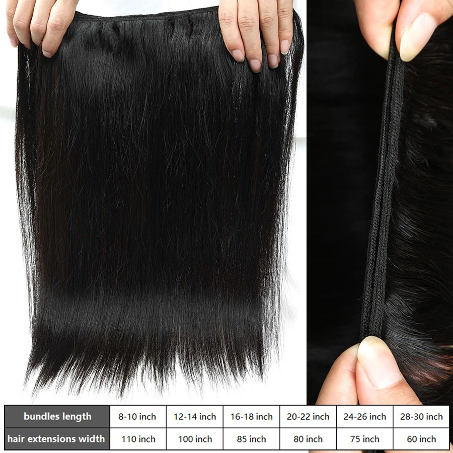 Brazilian Straight Hair Bundles – 10A Raw Human Hair