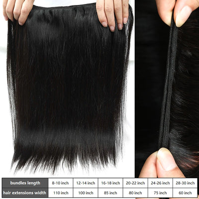 Brazilian Straight Hair Bundles – 10A Raw Human Hair