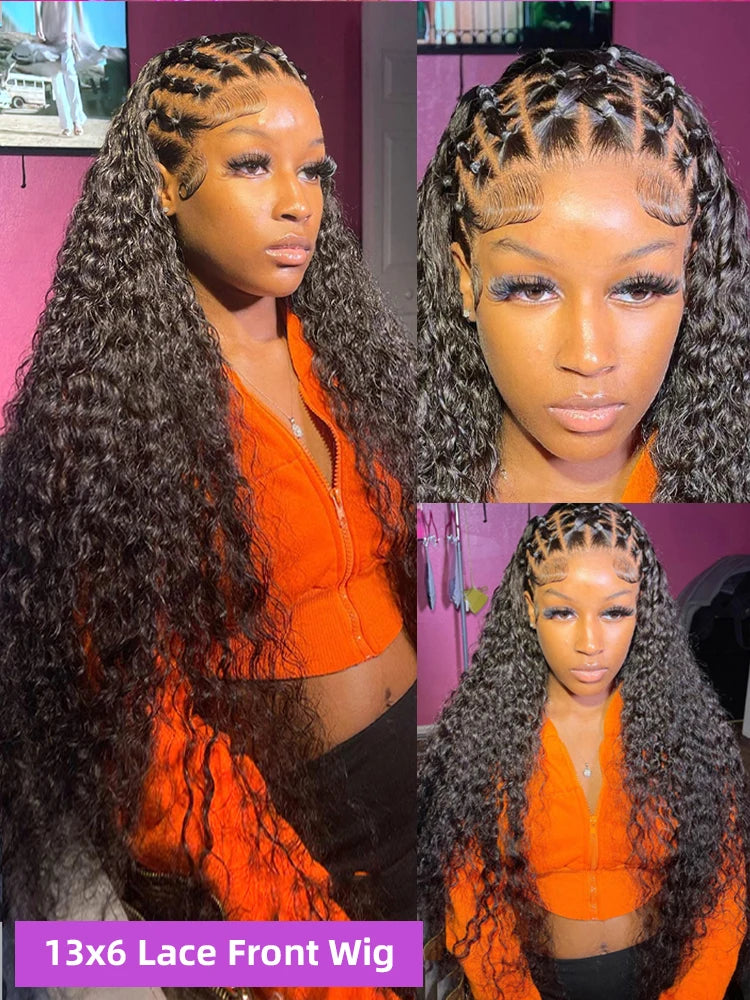 Water Wave HD Lace Frontal Wig – Curly Human Hair