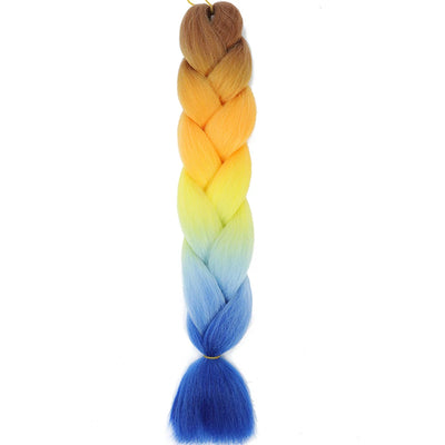Synthetic Jumbo Braids Hair – 24 Inch Afro Ombre Kanekalon Extensions