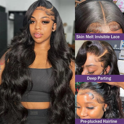 HD Lace Body Wave Human Hair Wig - Brazilian Remy Hair (13x4/13x6 Lace Front)